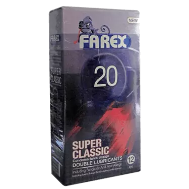 کاندوم شماره 20 super classic 12 pcs فارکس